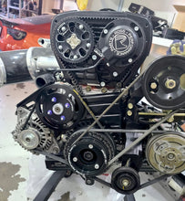 Load image into Gallery viewer, Nissan Skyline RB26 lightweight billet water pump pulley. RB26 RB28 RB26DETT with Titanium Stud Kit