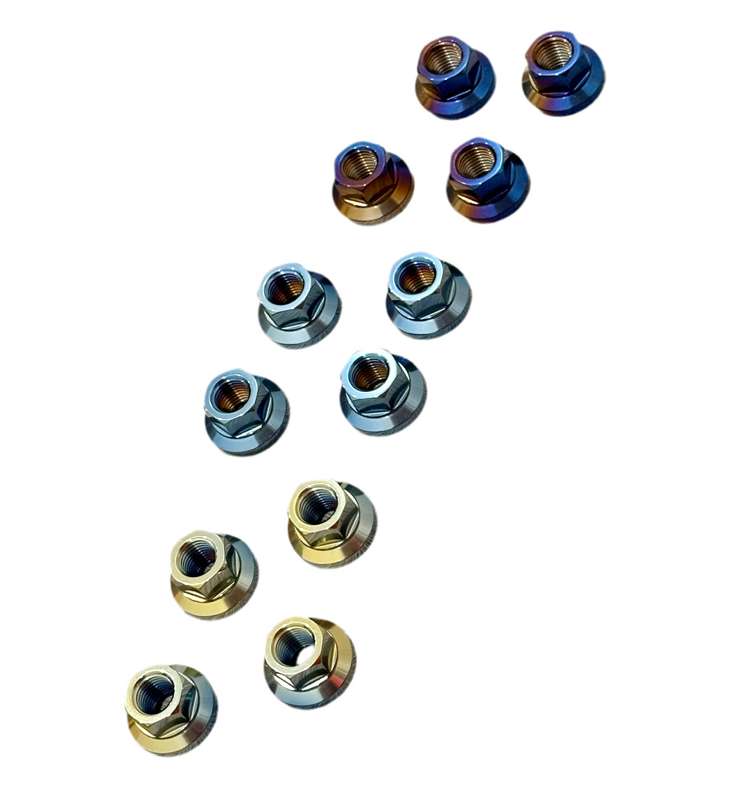 Nissan Skyline Polished Titanium Strut Brace Nuts